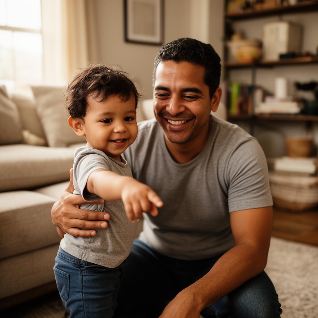 Padre jugando con su hijo
